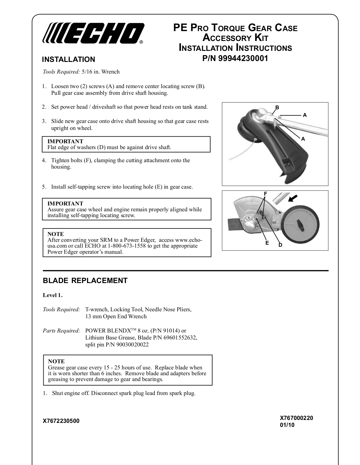 Echo 99944230001 User Manual