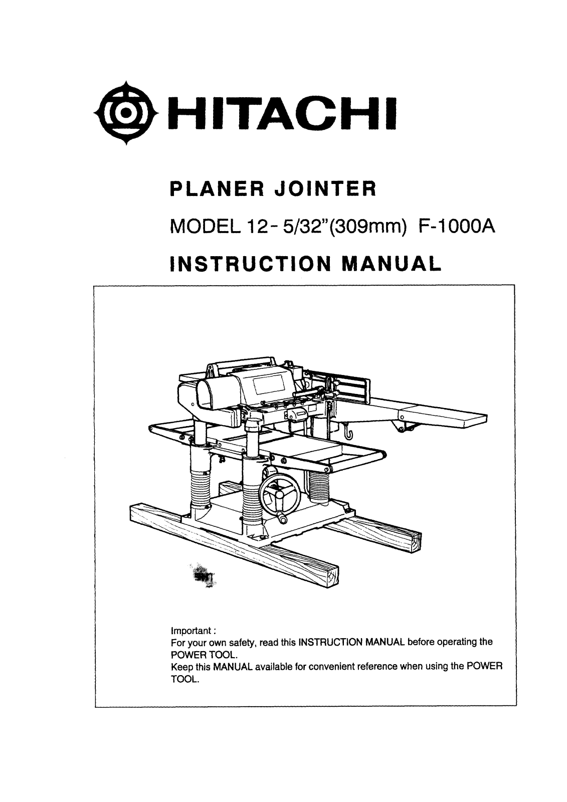 Hitachi F1000A Manual
