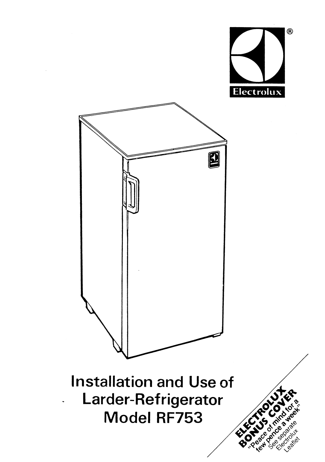 Electrolux RF753 User Manual