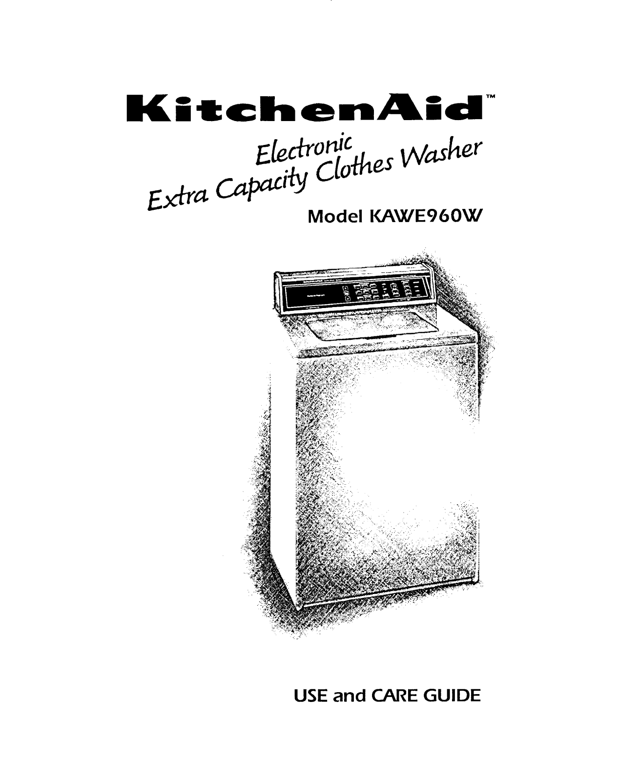 KitchenAid KAWE960W Owner's Manual