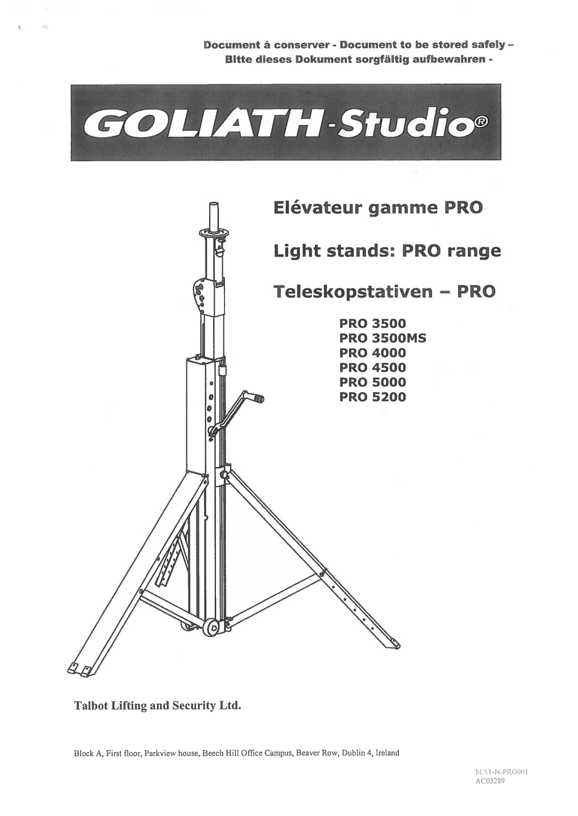 Global Truss PRO5200 Users Manual