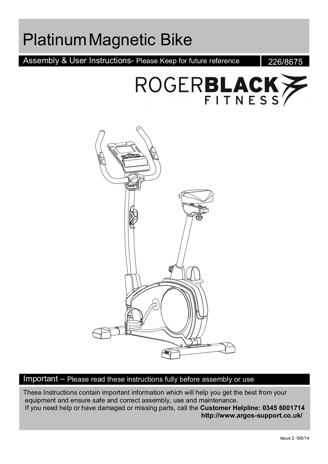 Roger Black JX059 Instruction manual