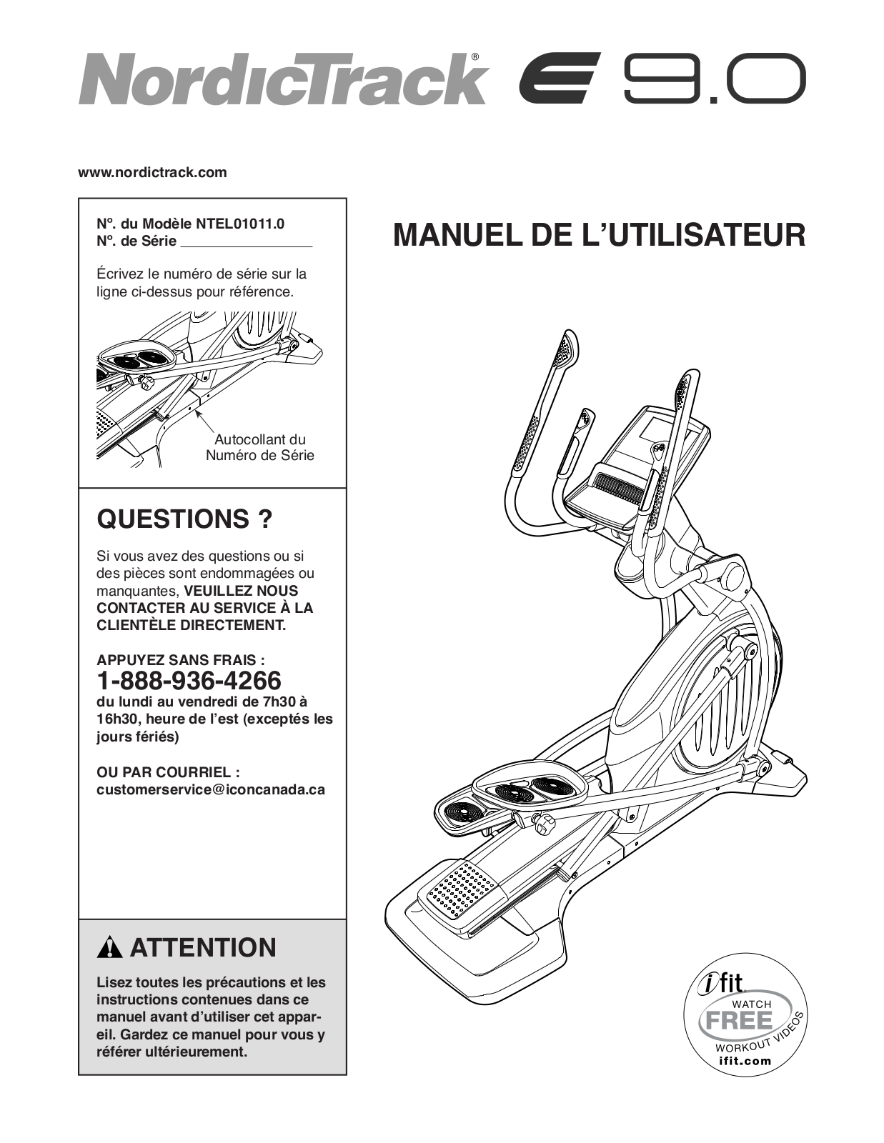 NordicTrack NTEL010110 Owner's Manual