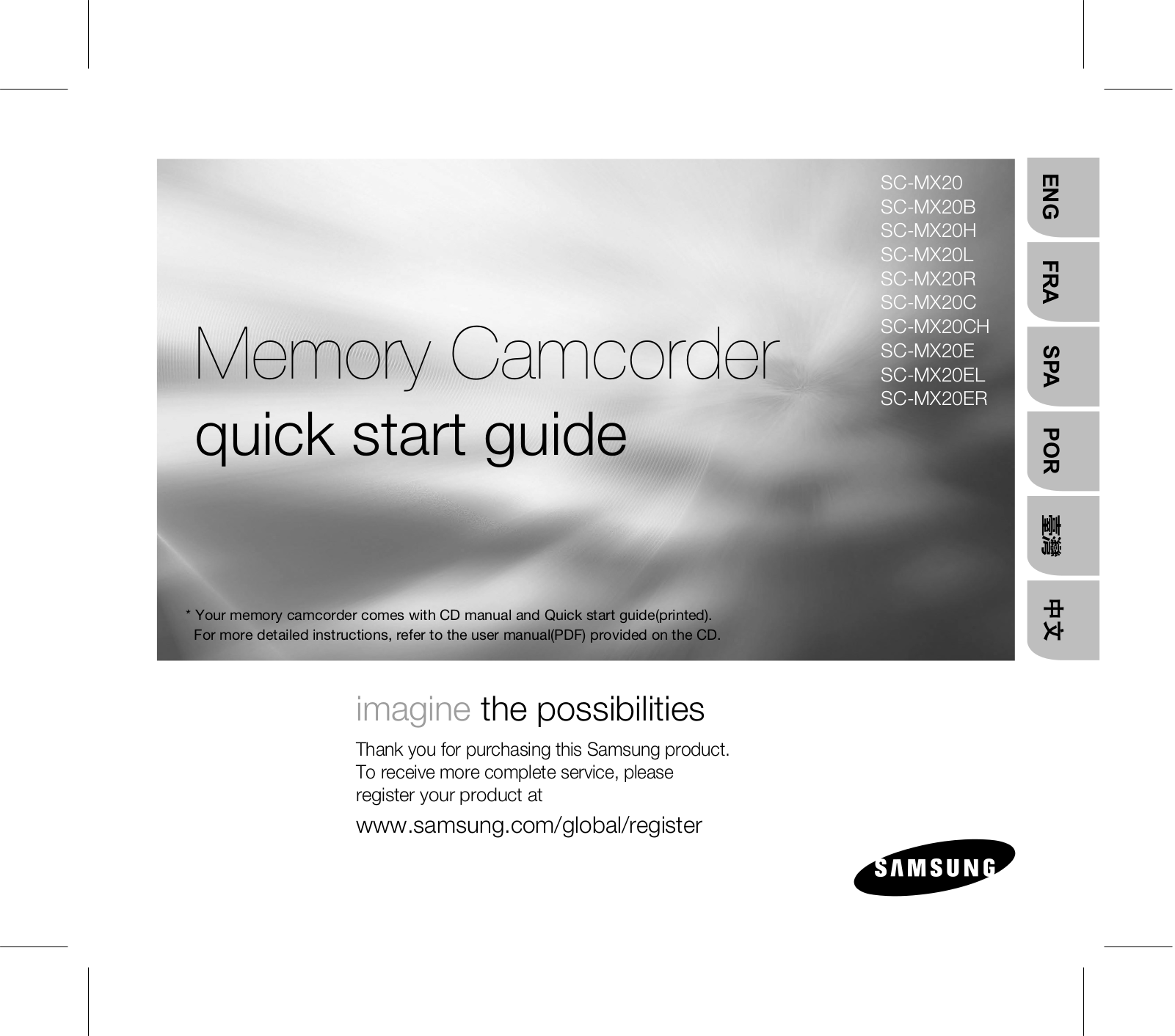Samsung SC-MX20, SC-MX20B, SC-MX20C, SC-MX20CH, SC-MX20EL User Manual