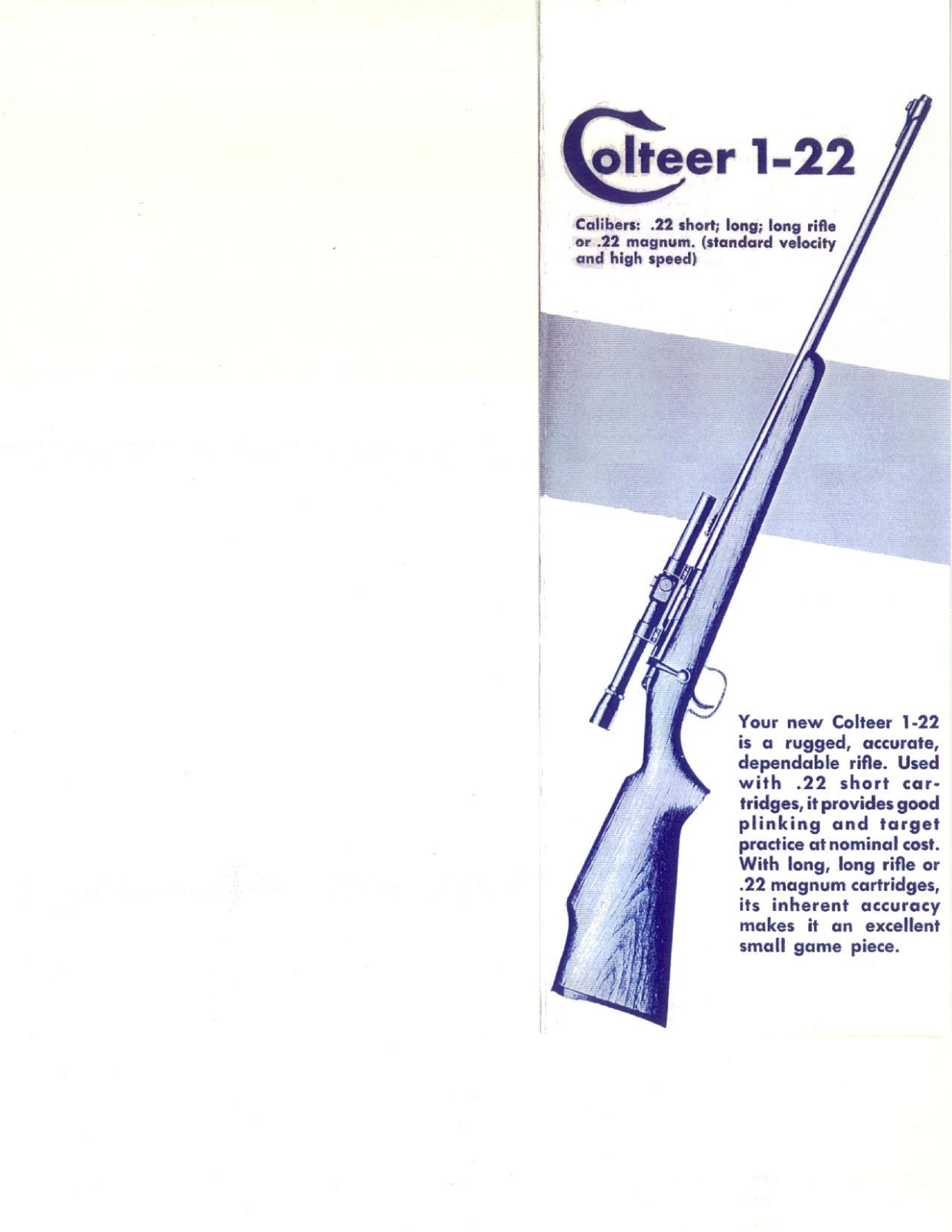 COLT Colteer 1-22 User Manual