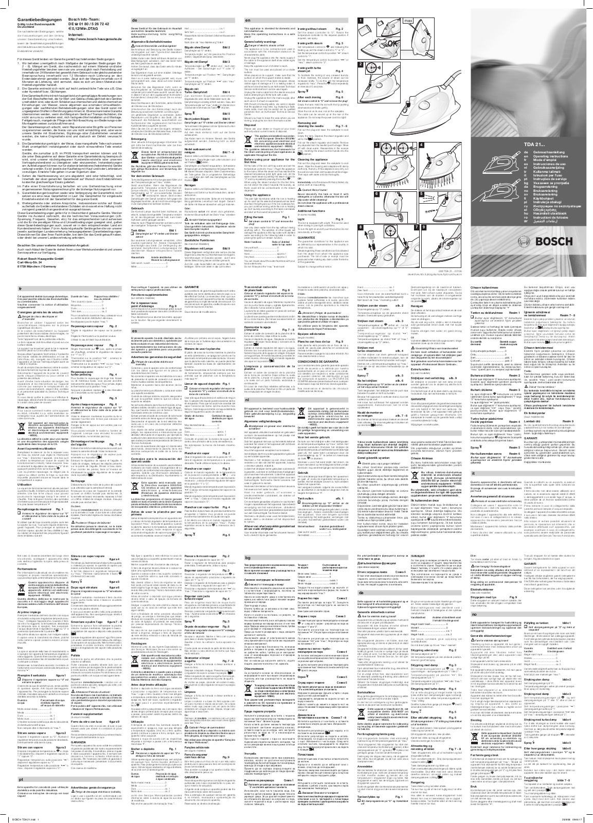 BOSCH TDA2115 User Manual