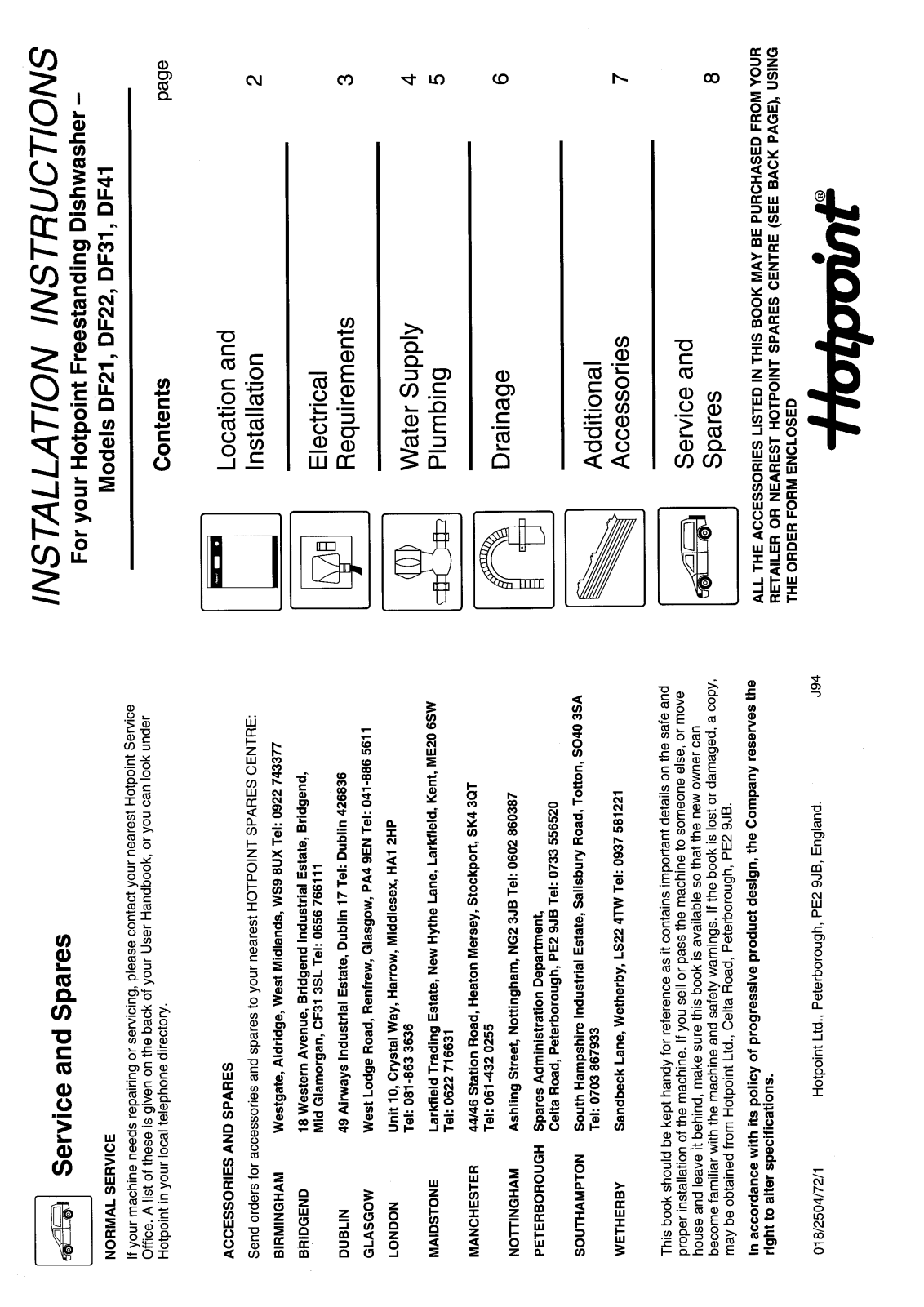 Hotpoint-Ariston HBDF31 User Manual