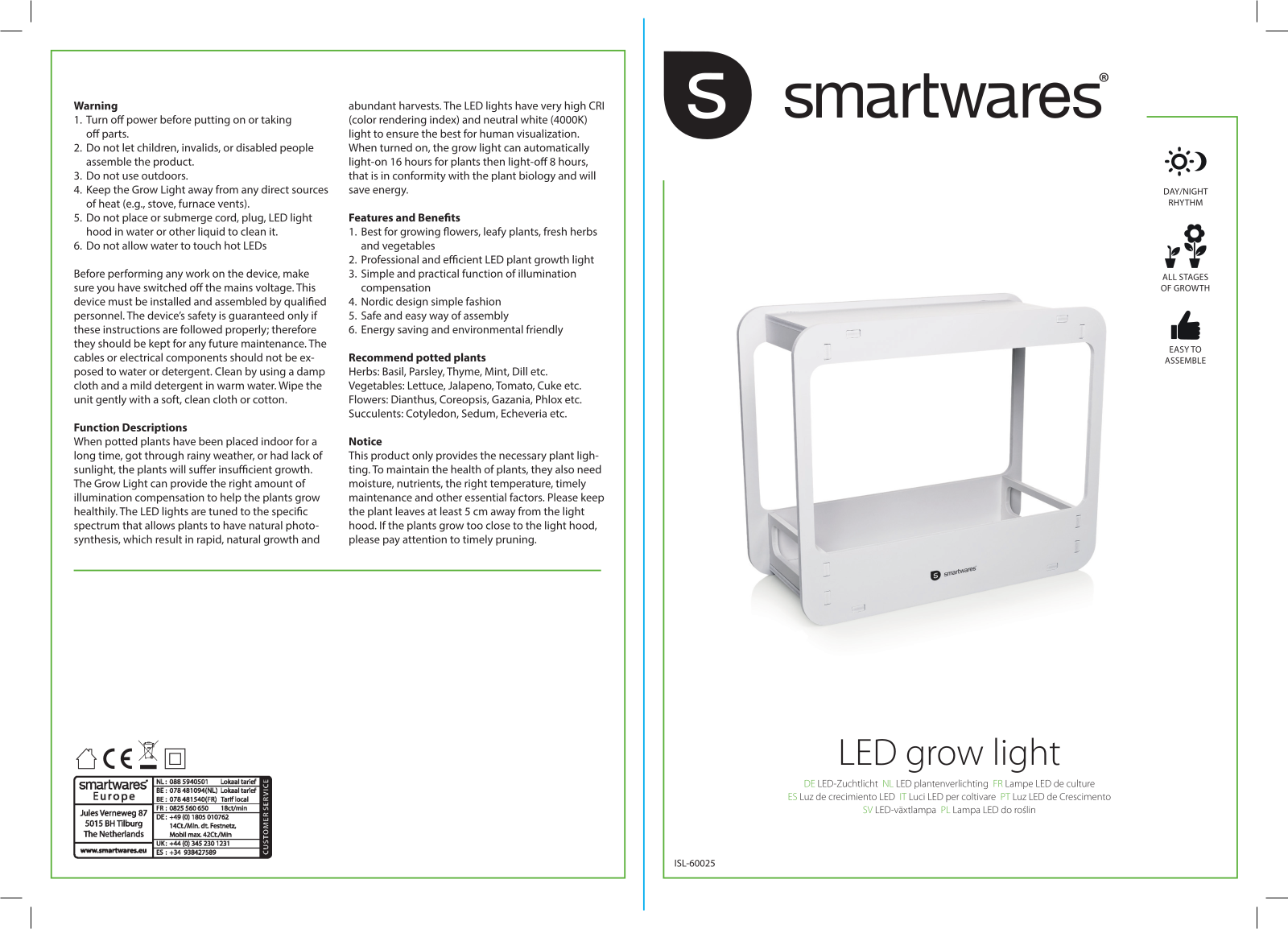 Smartwares ISL-60025 User Manual