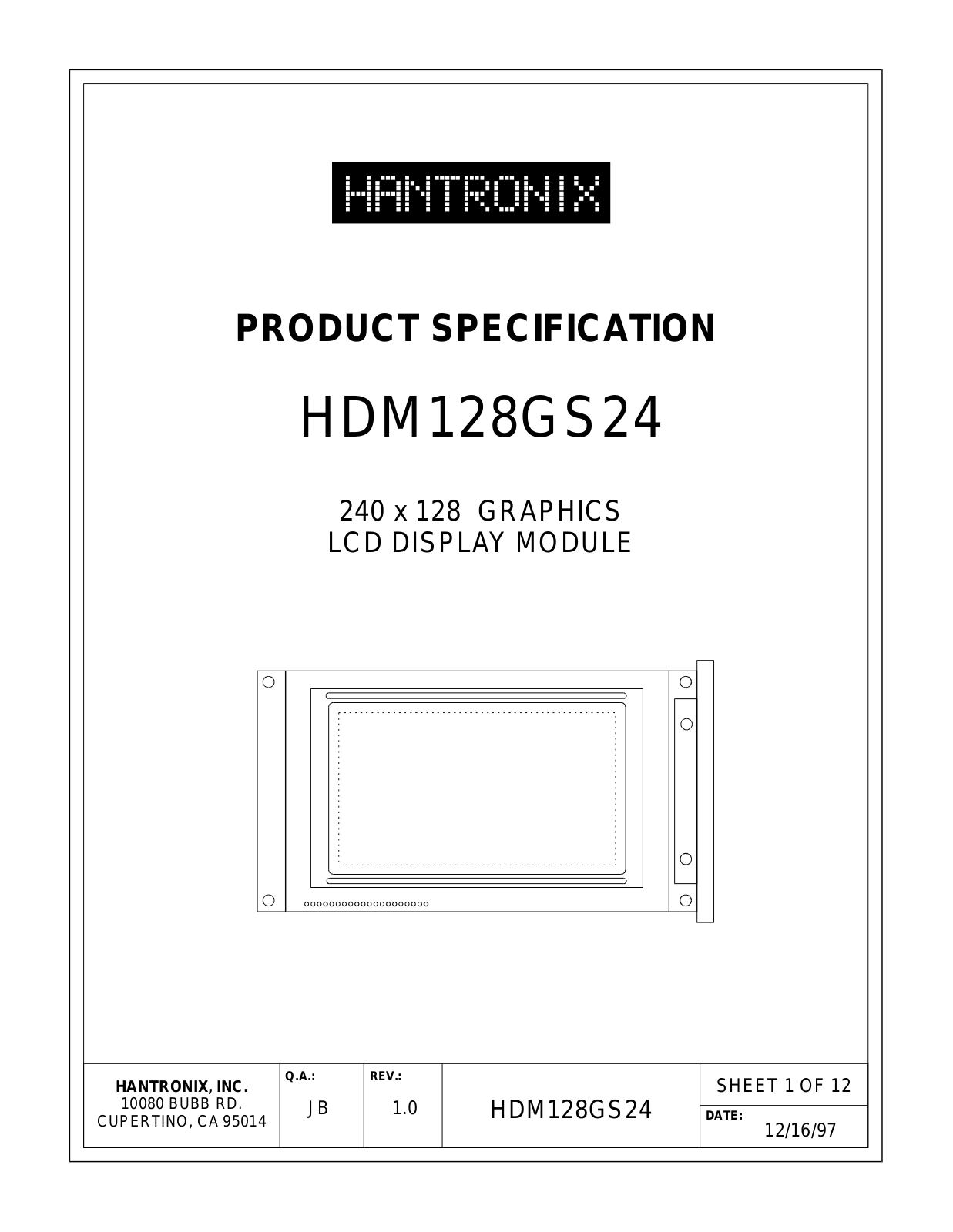 HANTRONIX HDM128GS24 Datasheet