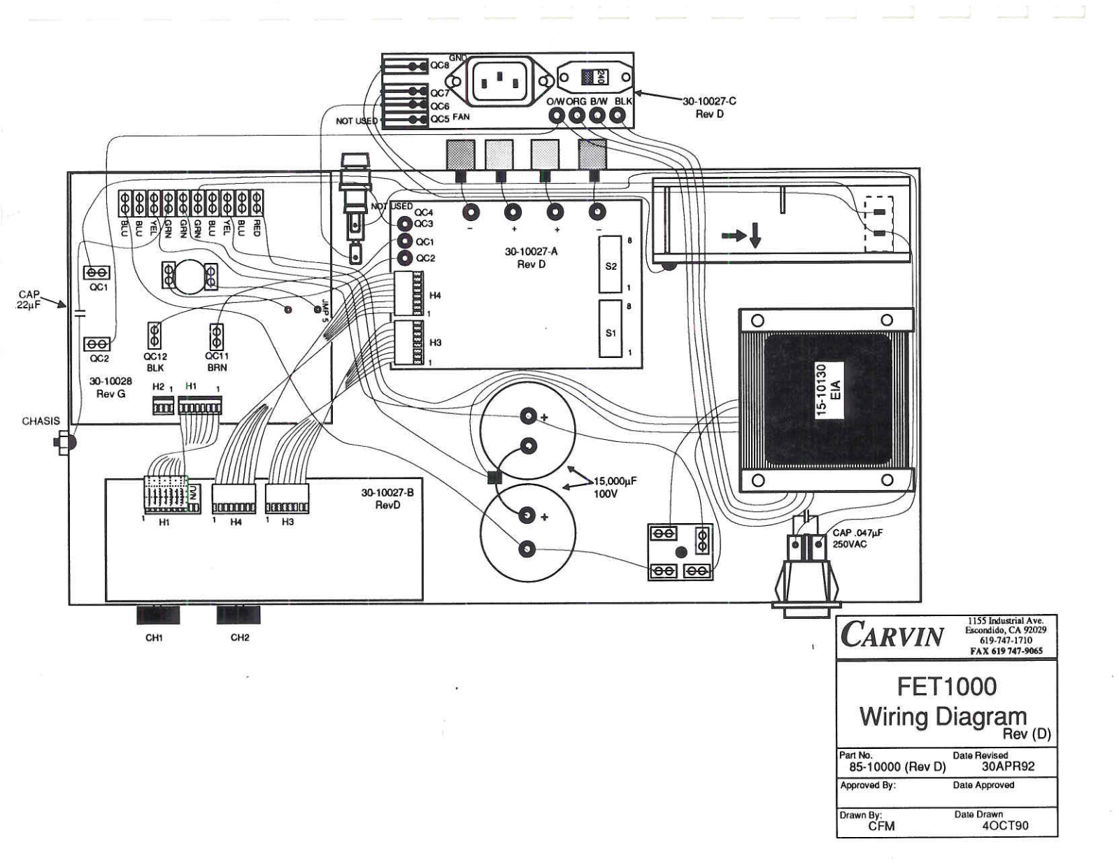 Carvin FET1000, FET450 User Manual