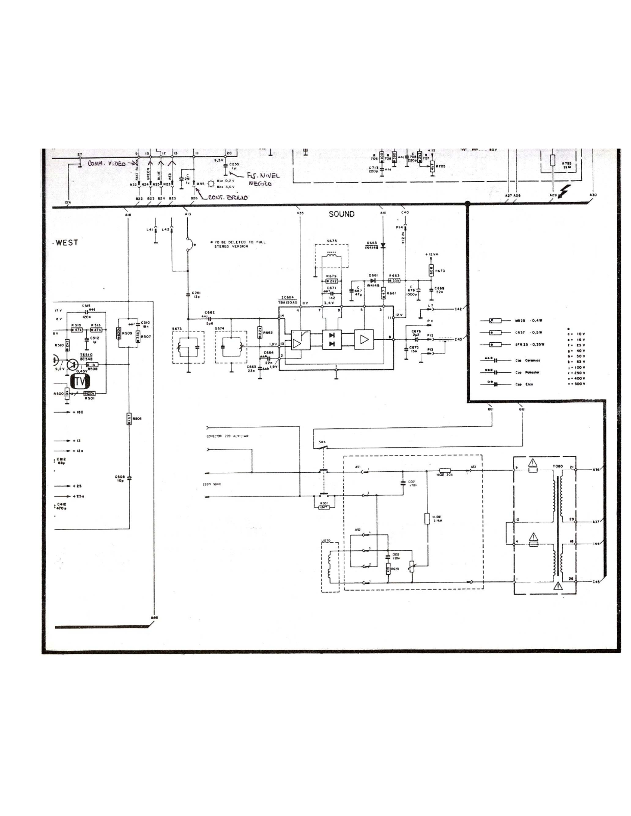 Philips 20CT6555 Schematic