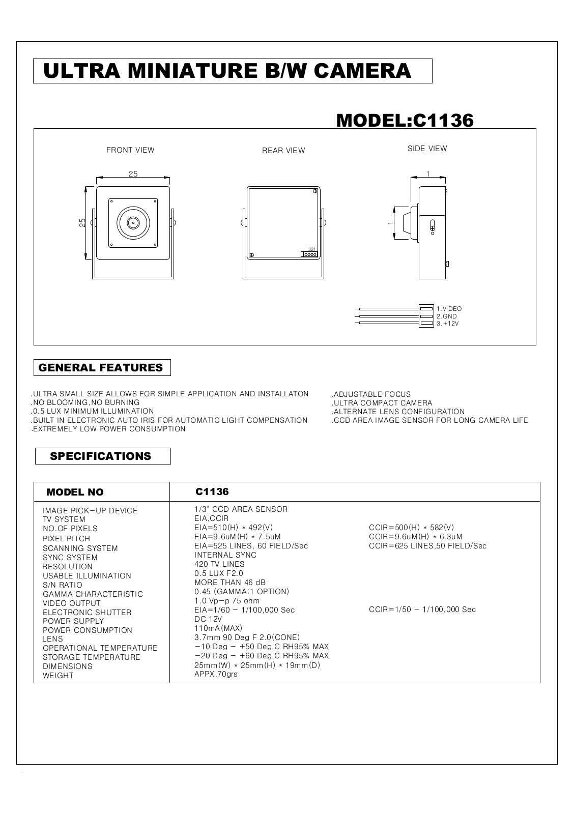 KJB C1136 User Manual