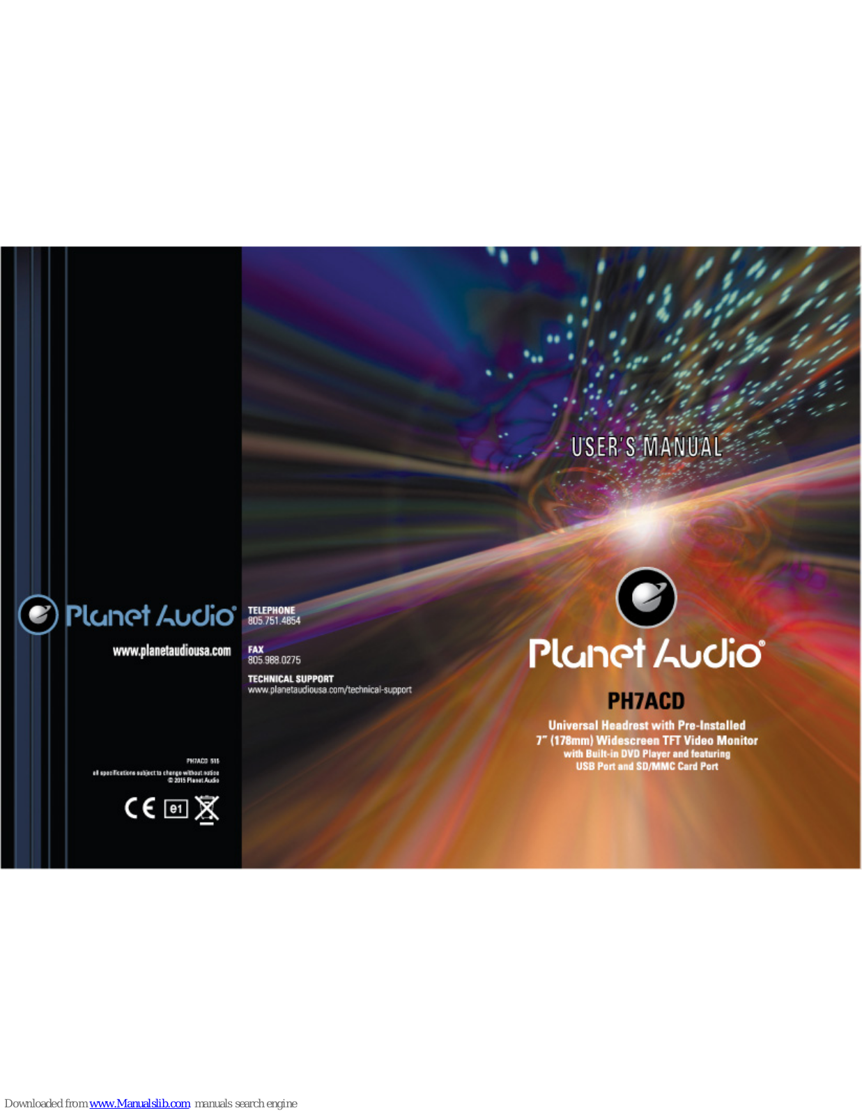 Planet Audio PH7ACD User Manual