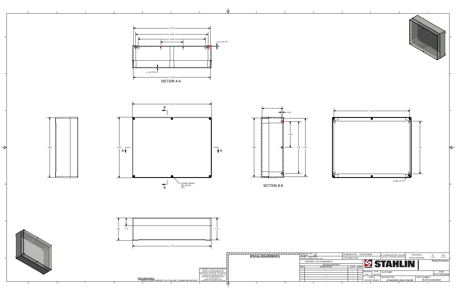 Stahlin STCC302385W Reference Drawing