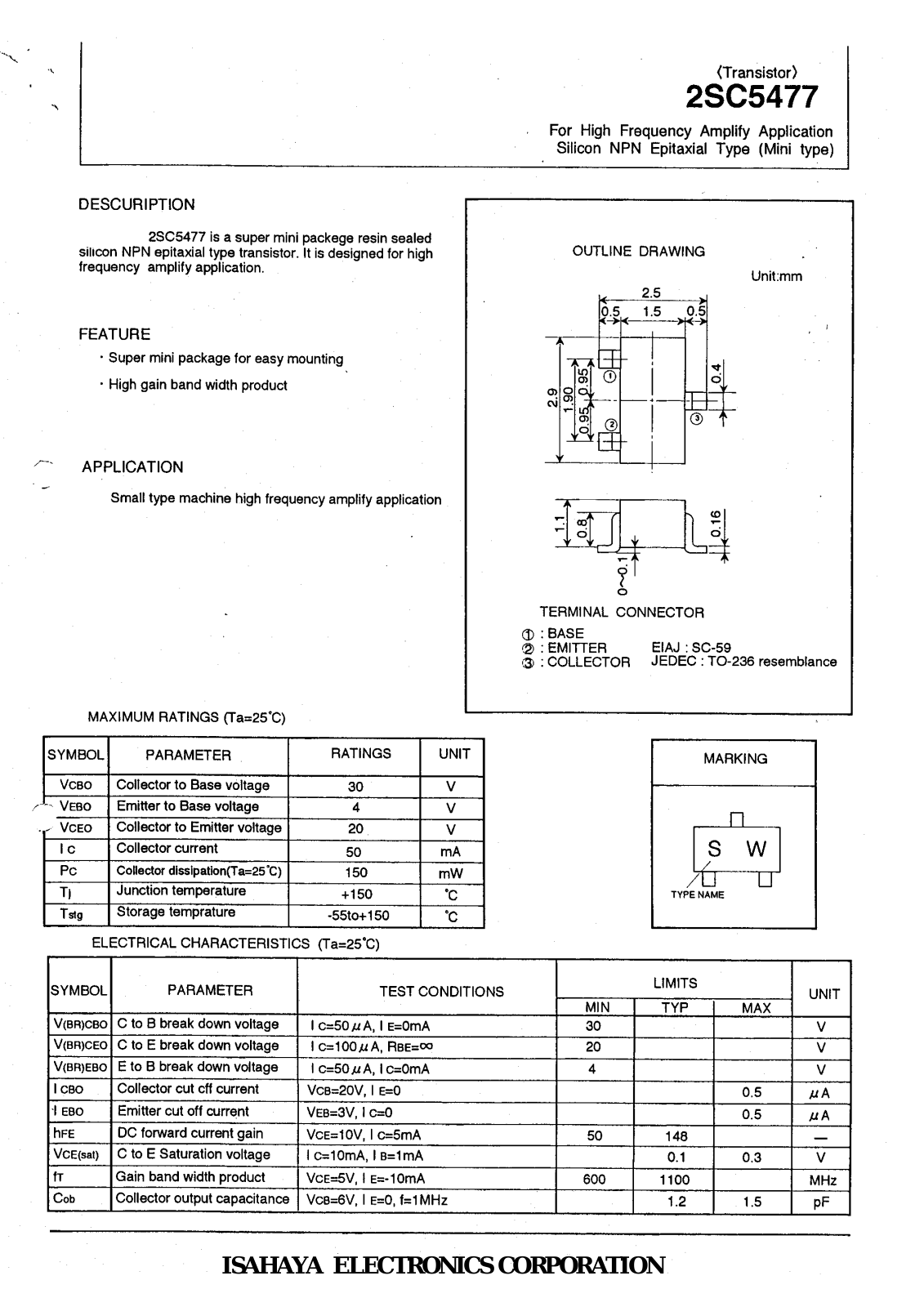 Datasheet 2sc5477 Datasheet - ManualMachine.com