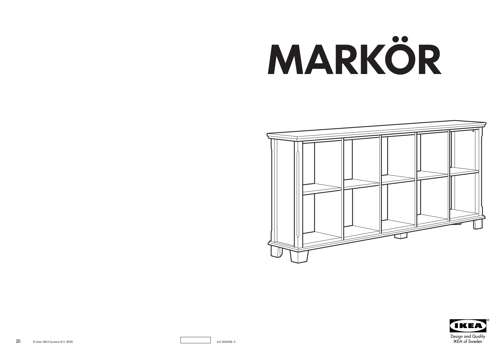 IKEA MARKÖR BOOKCASE 73 1/4X33 7/8