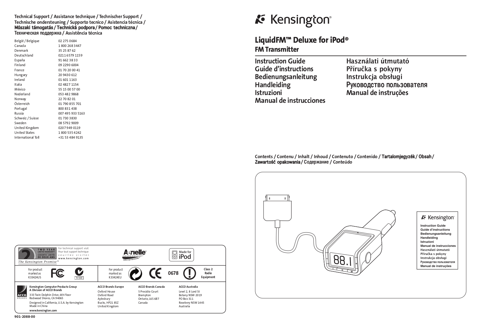 Kensington K33424US, N1368, K33424EU User Manual