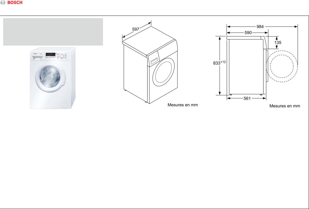 Bosch WAB24211FF product sheet