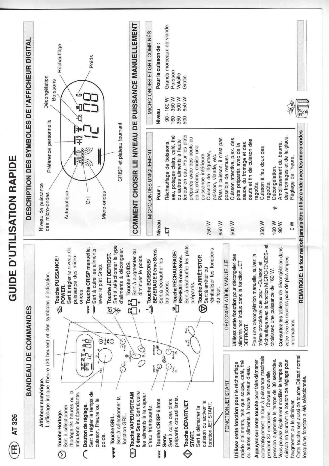 WHIRLPOOL AT326 User Manual