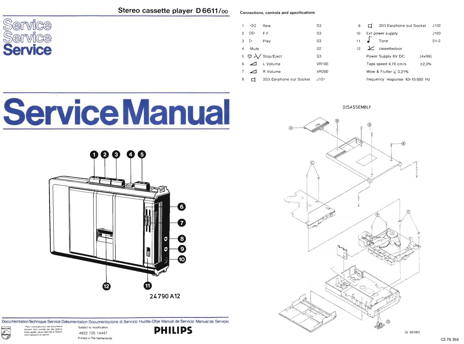 Philips D-6611 Service Manual