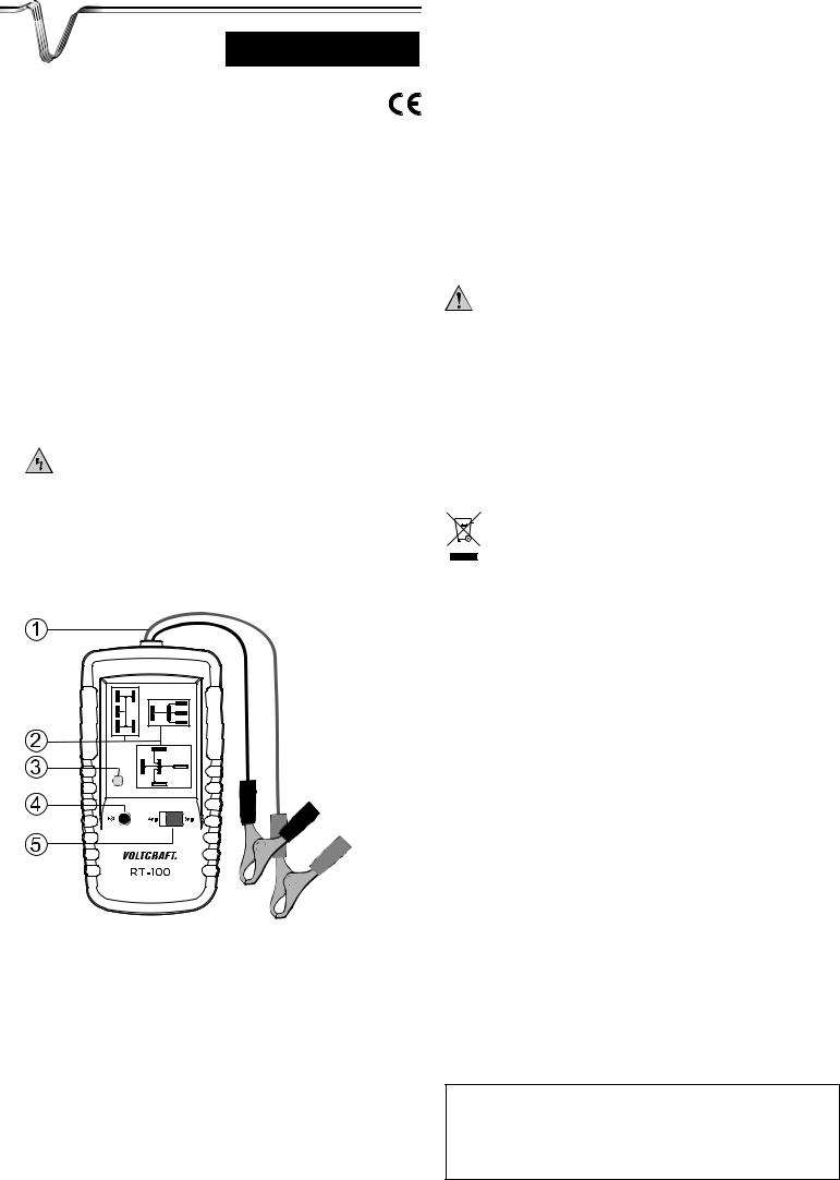 VOLTCRAFT RT-100 User guide