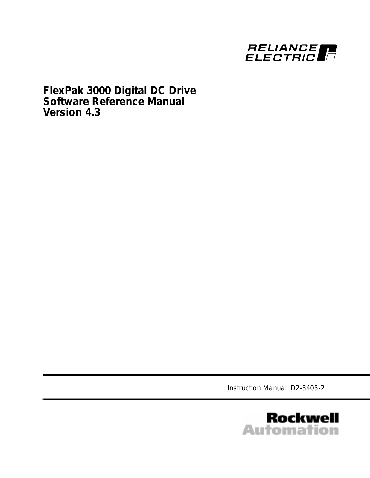 Rockwell Automation FlexPak 3000 Digital DC Drive User Manual