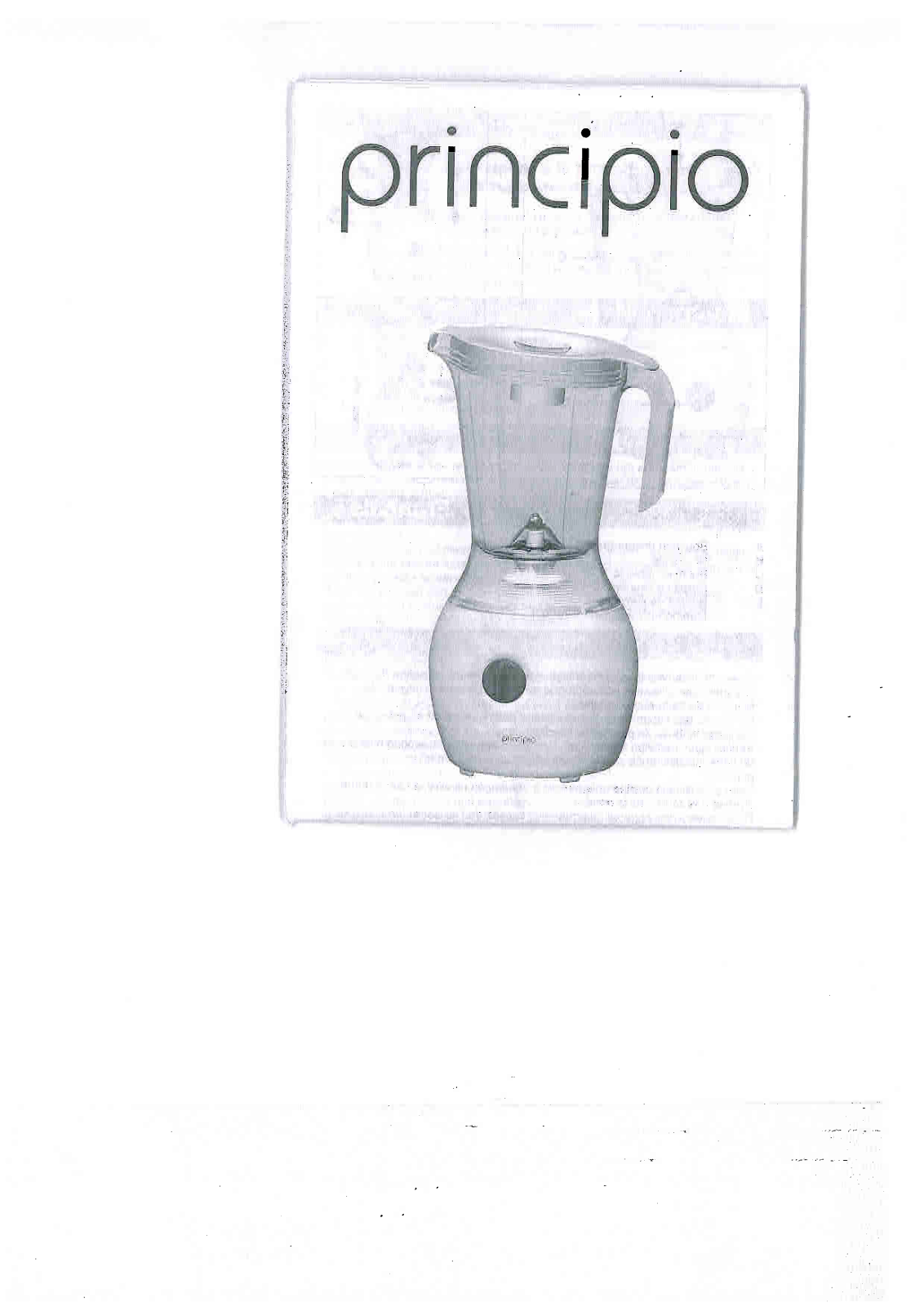 MOULINEX PRINCIPIO User Manual