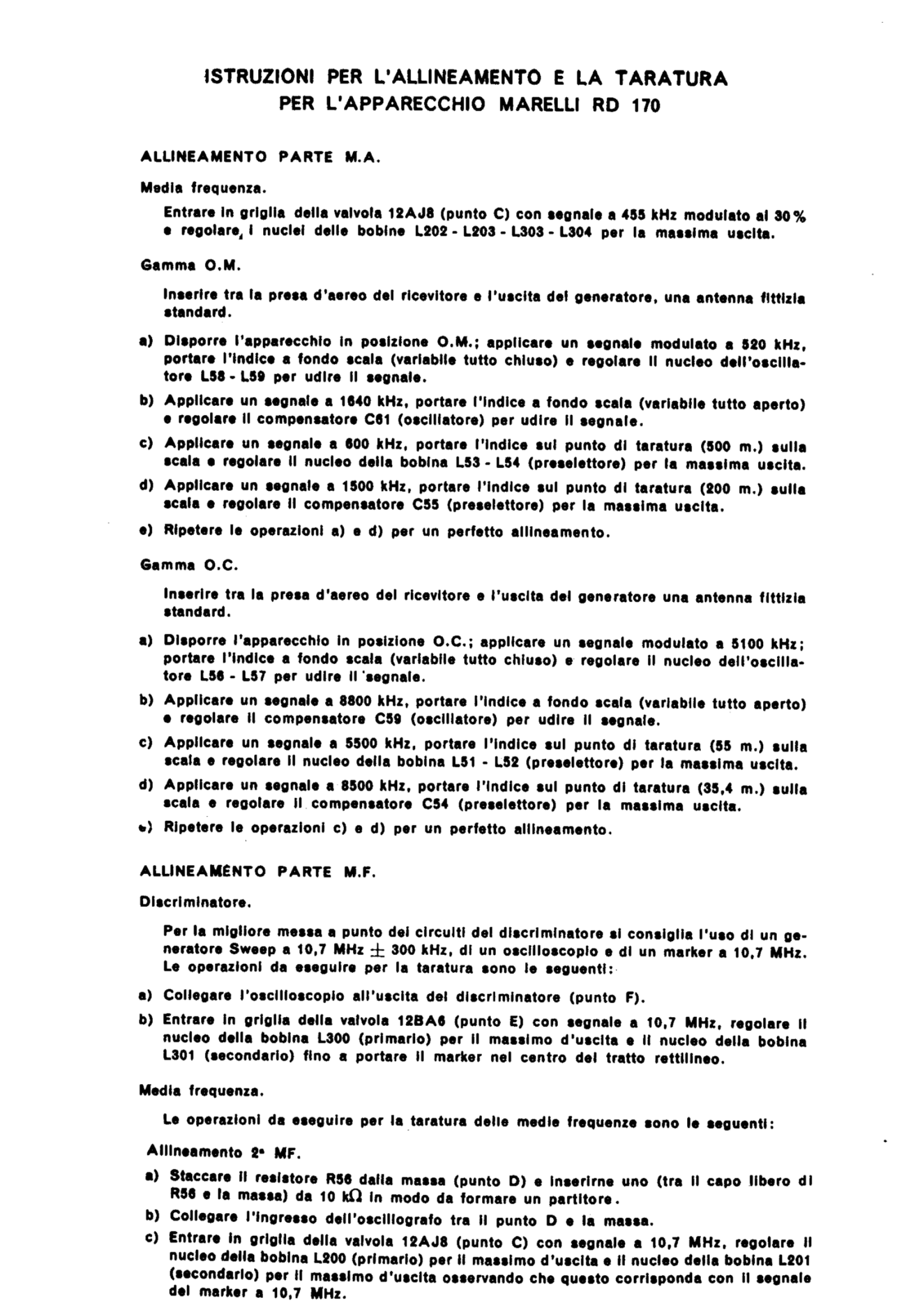 Radiomarelli rd170 schematic