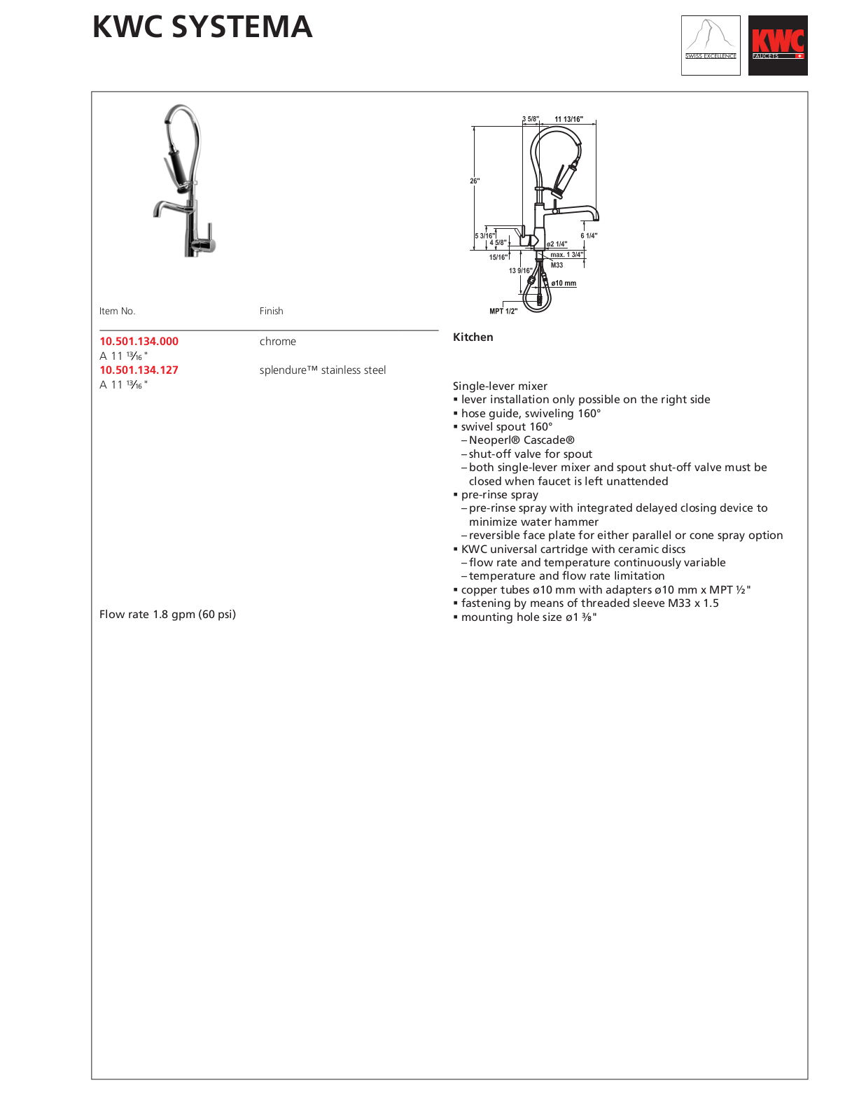 KWC 10.501.134 User Manual