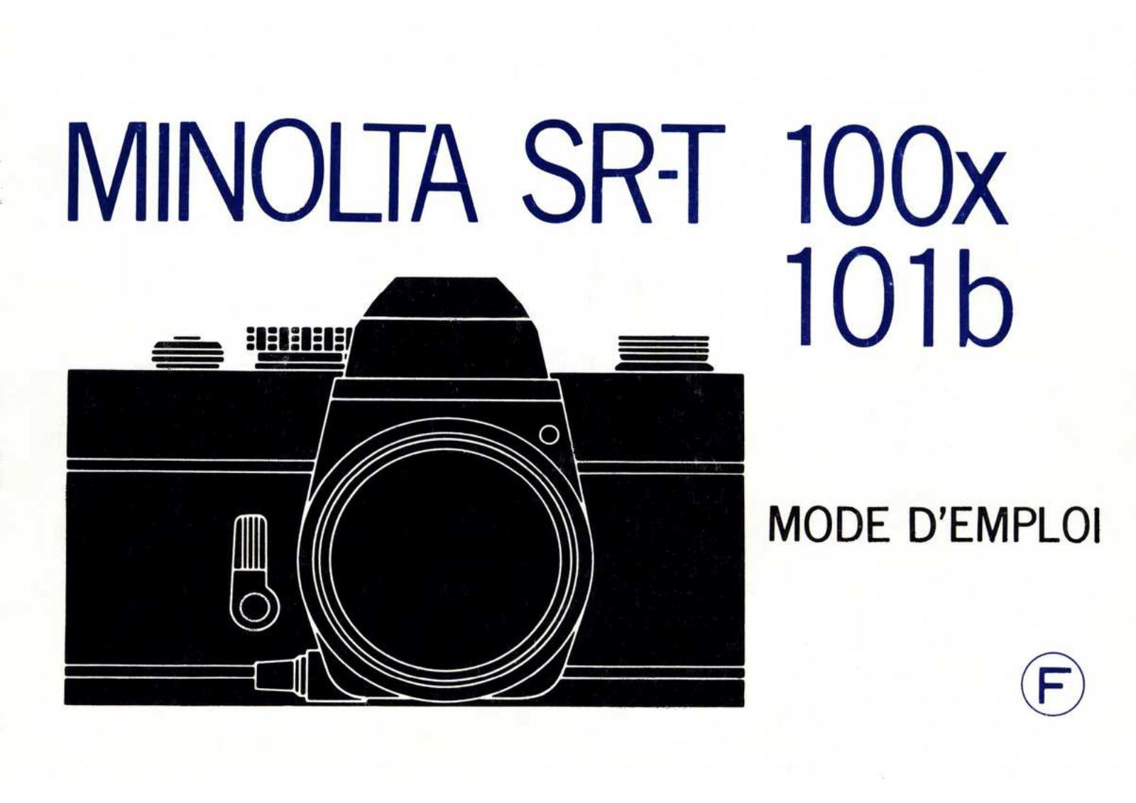 MINOLTA SRT 100X User Manual