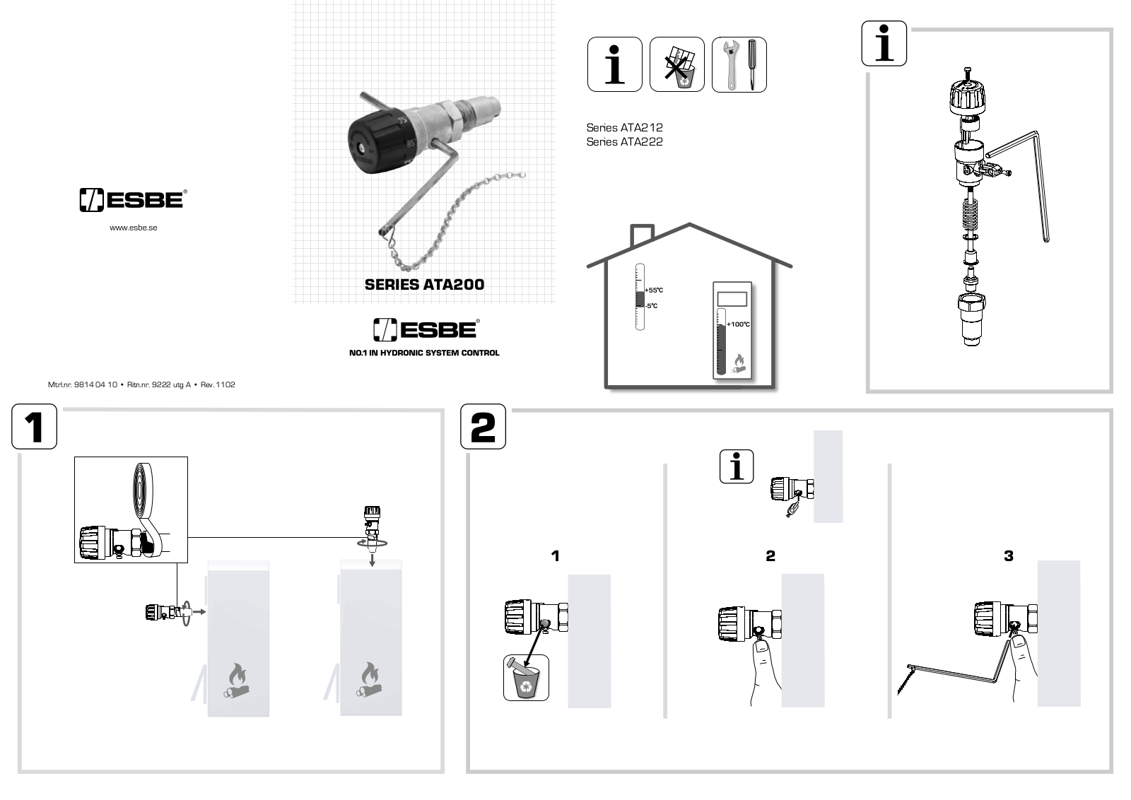 Danfoss ATA 212, ATA 222 Installation guide