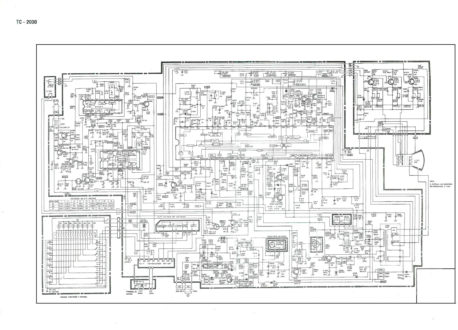 Mitsubishi TC2030 Schematic