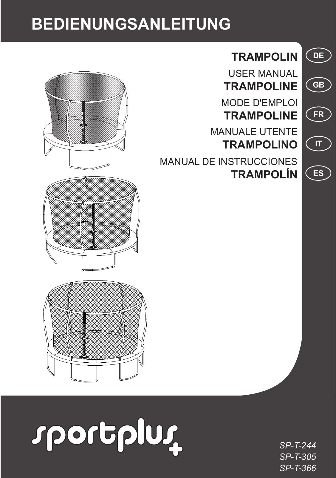 SportPlus SP-T-305, SP-T-366 operation manual