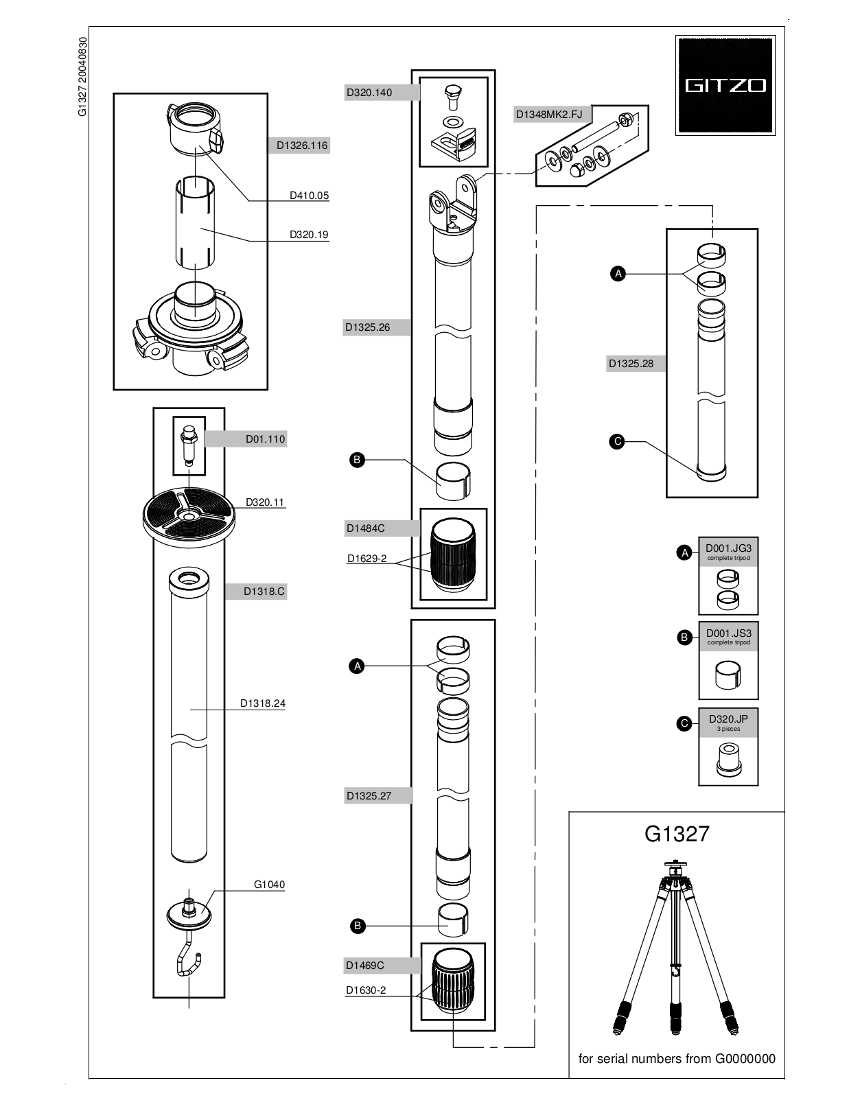 Gitzo G1327 User Manual