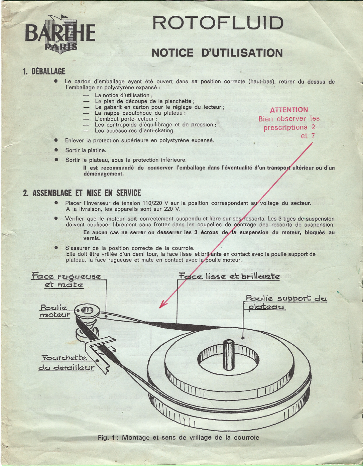 Barthe ROTOFLUID User Manual