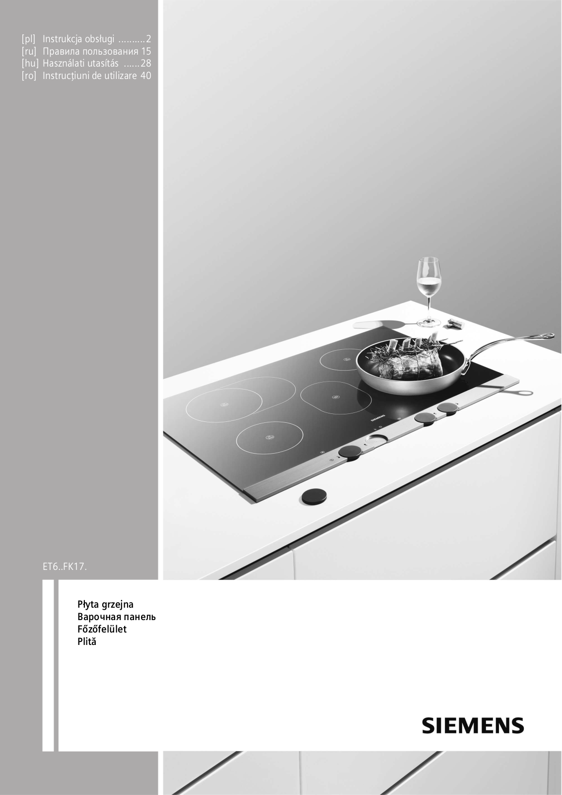 Siemens ET651FK17E User manual