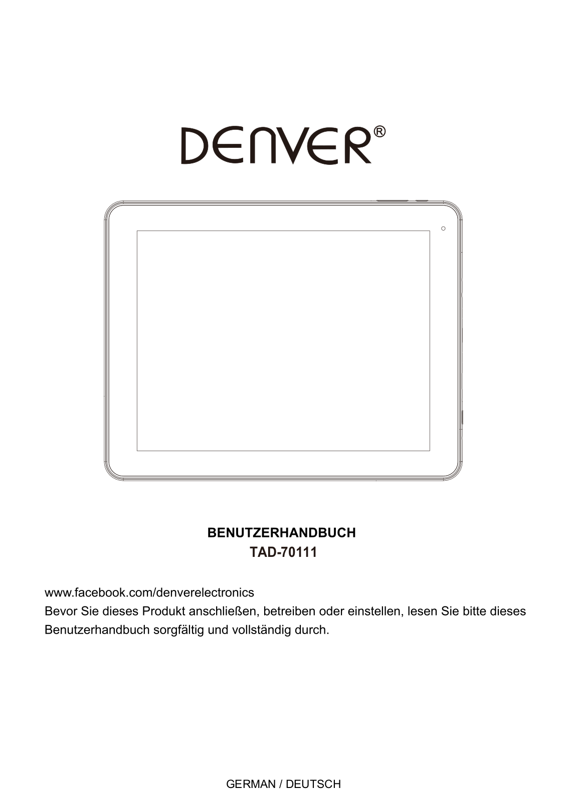 Denver TAD-70111 User Manual