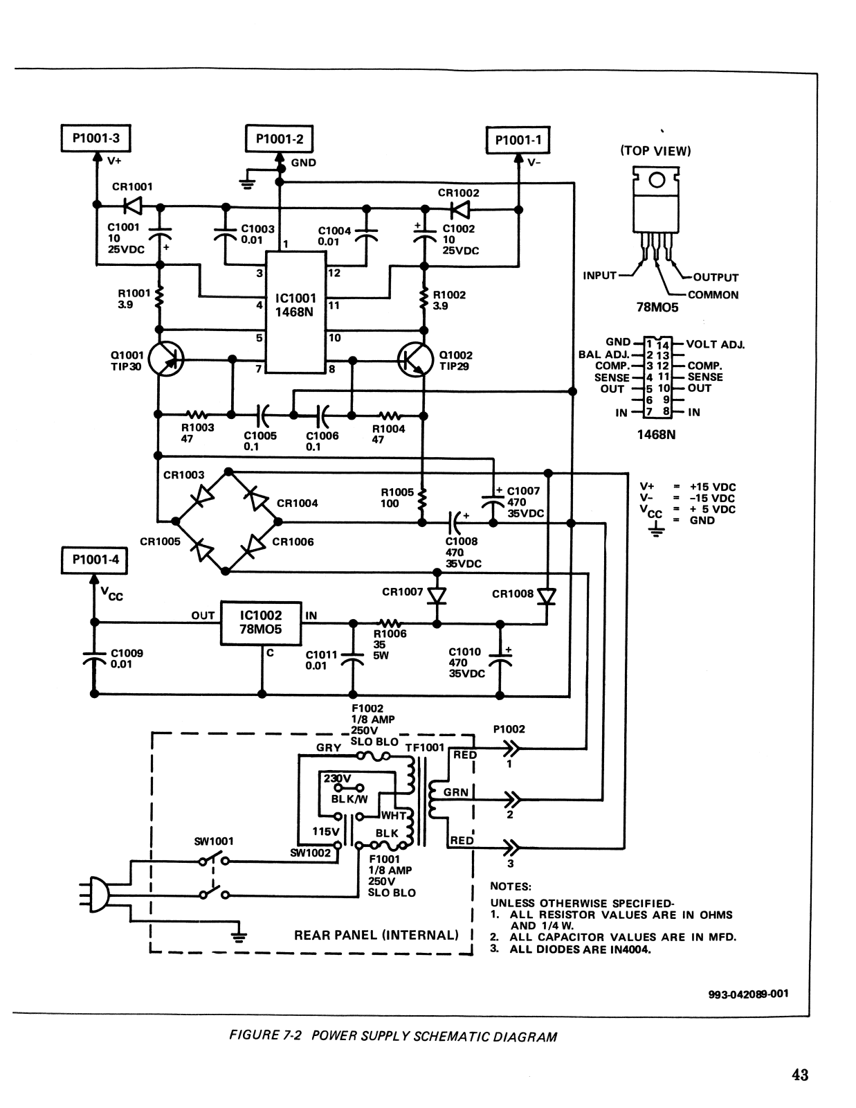 Moog Taurus Model 205A Schematic