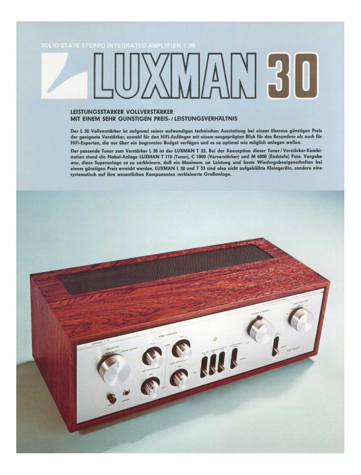 Luxman L-30 Brochure