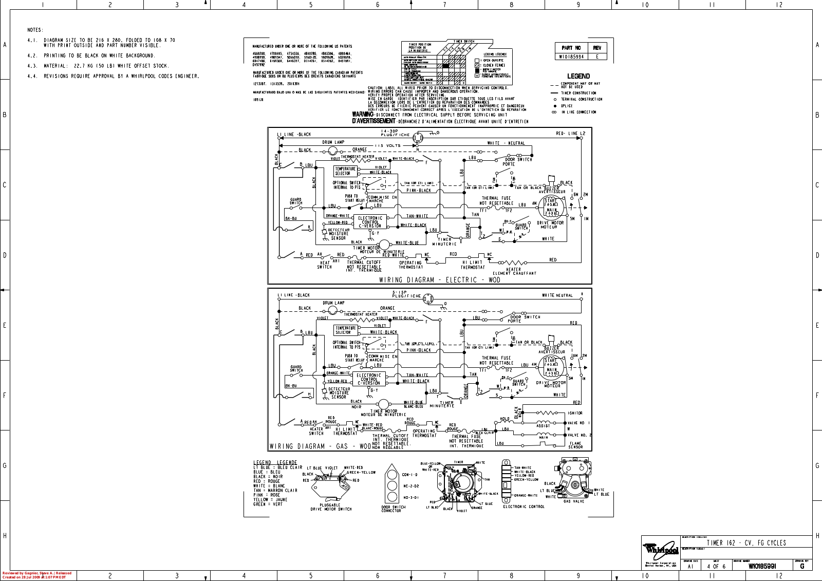 Whirlpool YWED5700VH1 Parts Diagram