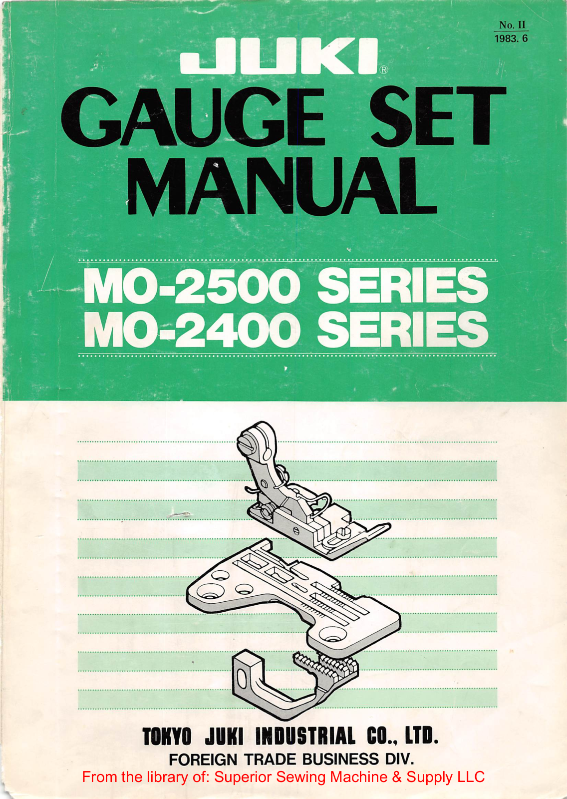 Juki MO-2400, MO-2500 Manual