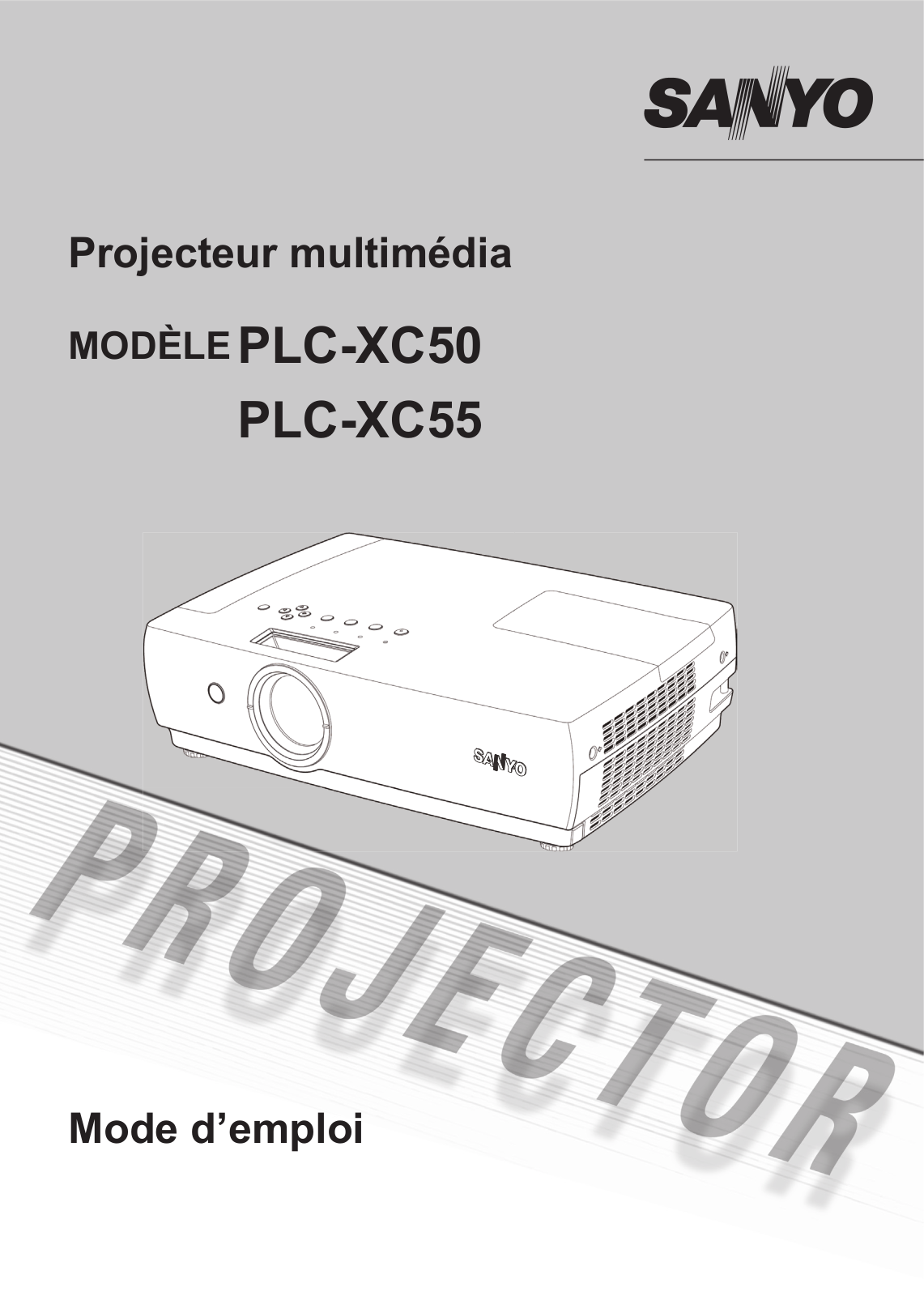 SANYO PLC-XC50, PLC-XC55 User Manual