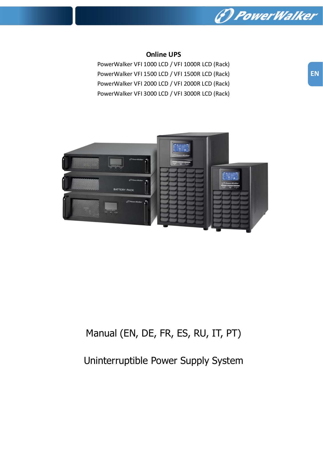 PowerWalker VFI 1000R LCD User Manual