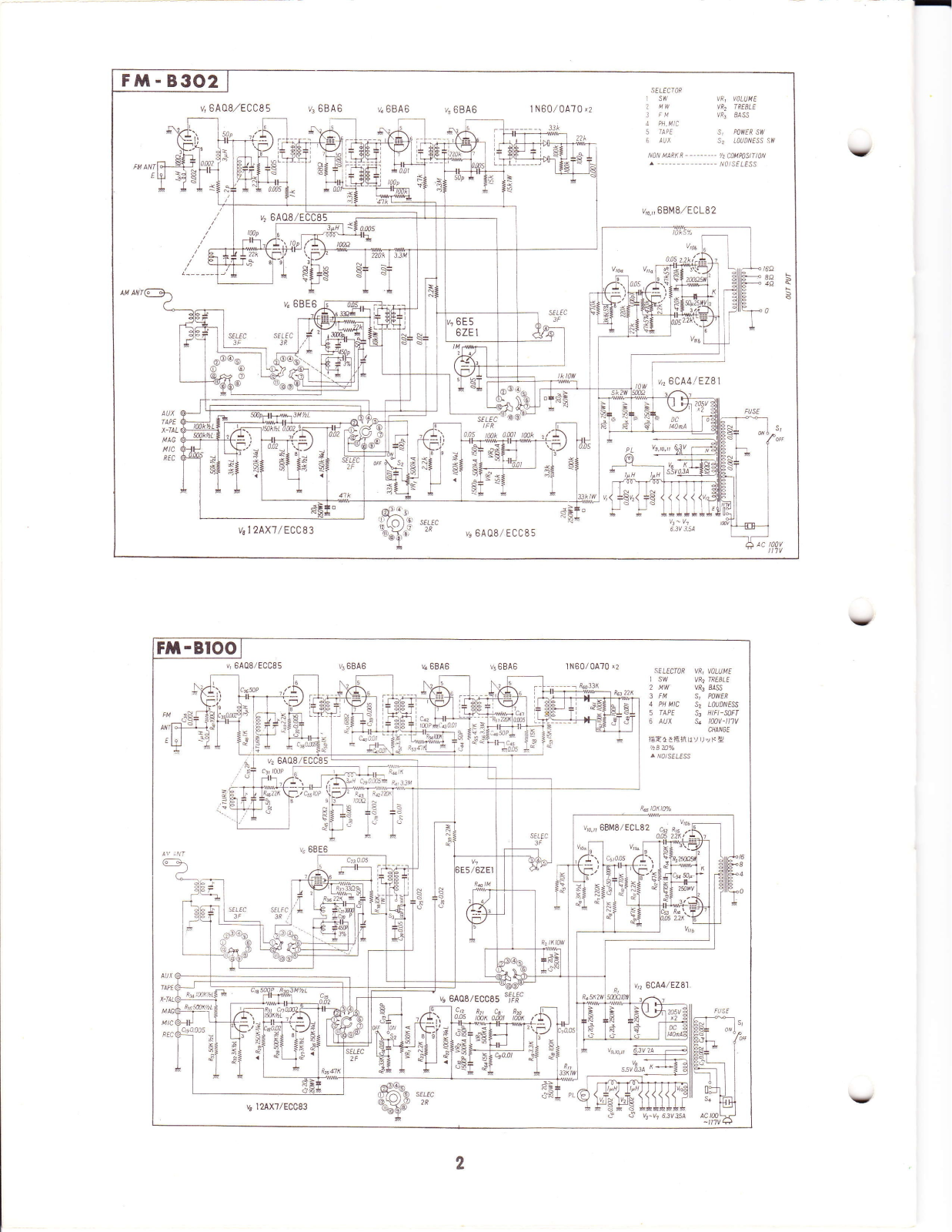 Pioneer FMB-100, FMB-302 Schematic