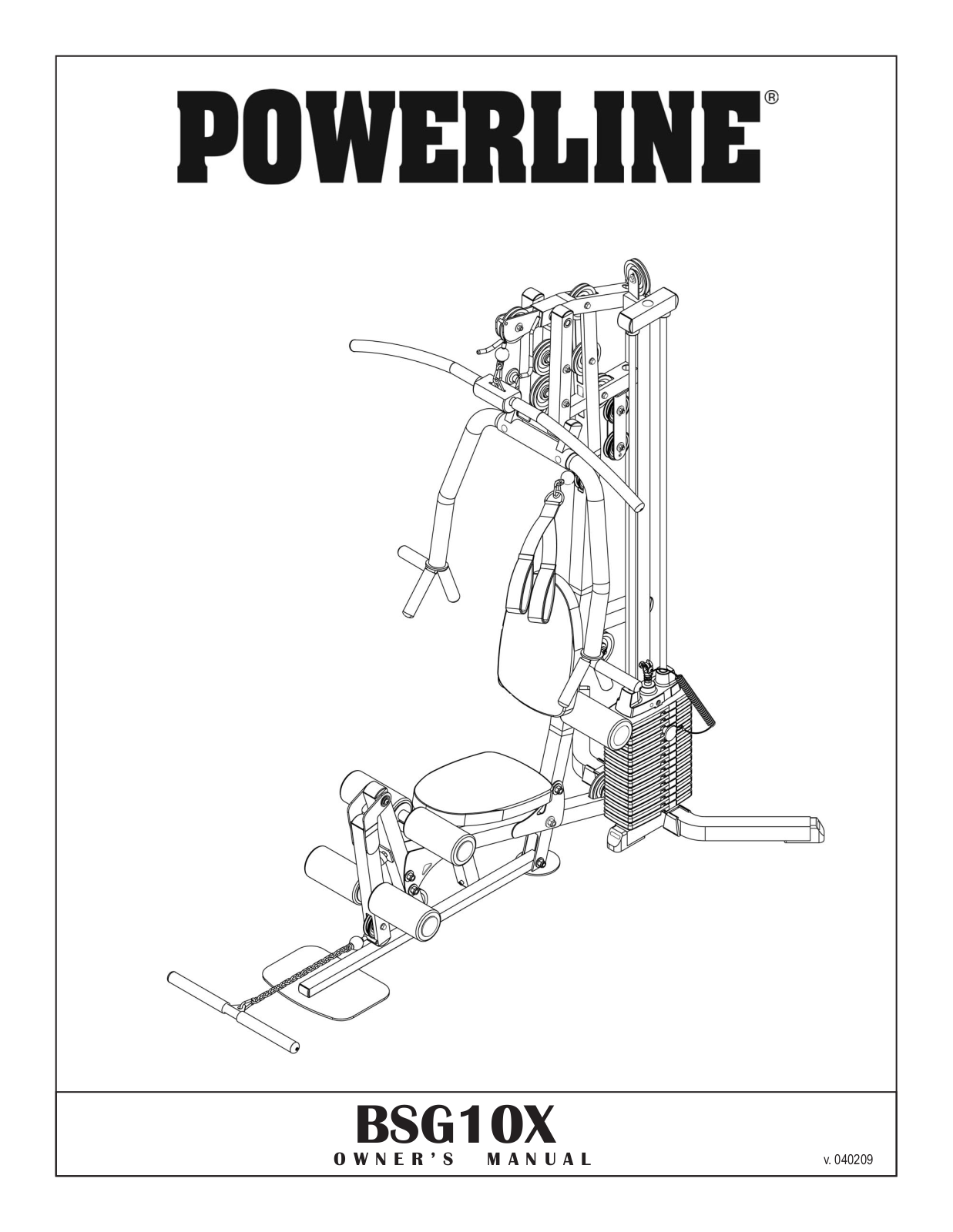 Body-Solid BGS10X Owner's Manual