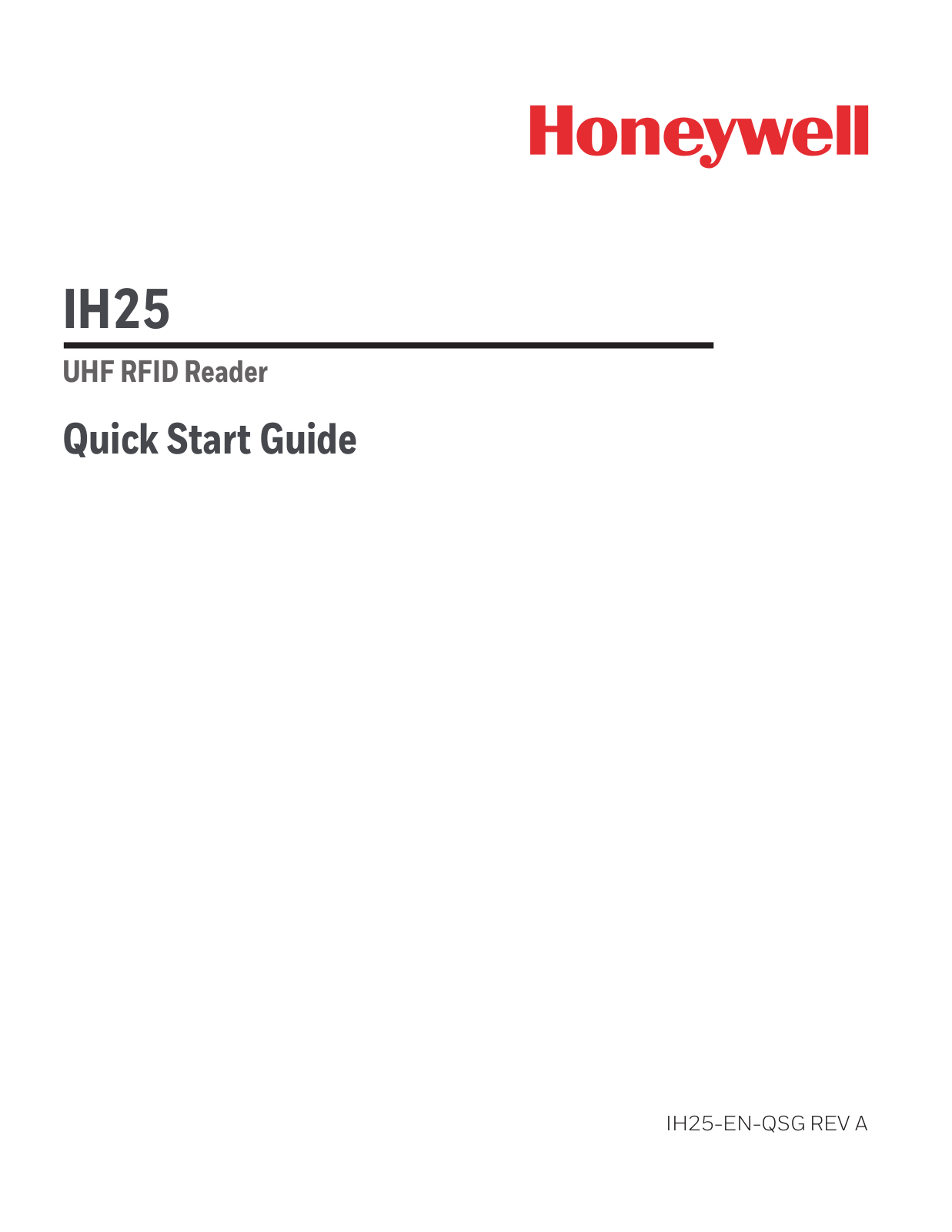 Honeywell IH25 User Manual