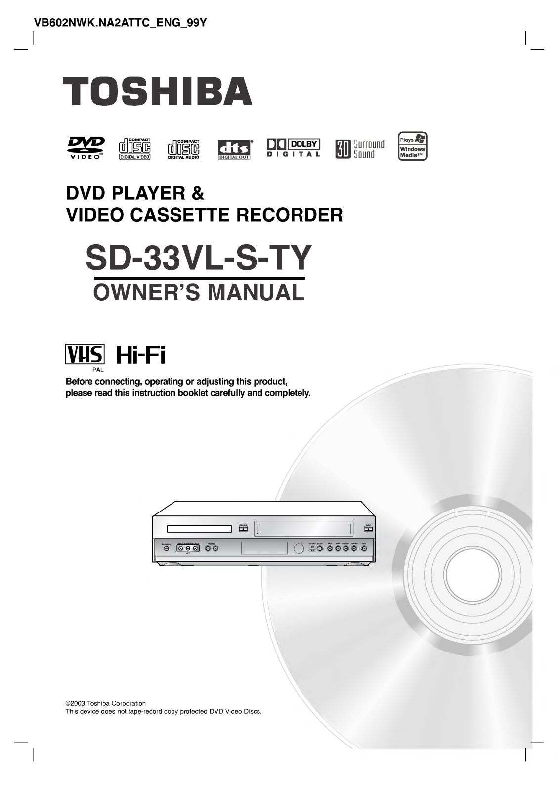 LG SD-33VLSY User Manual