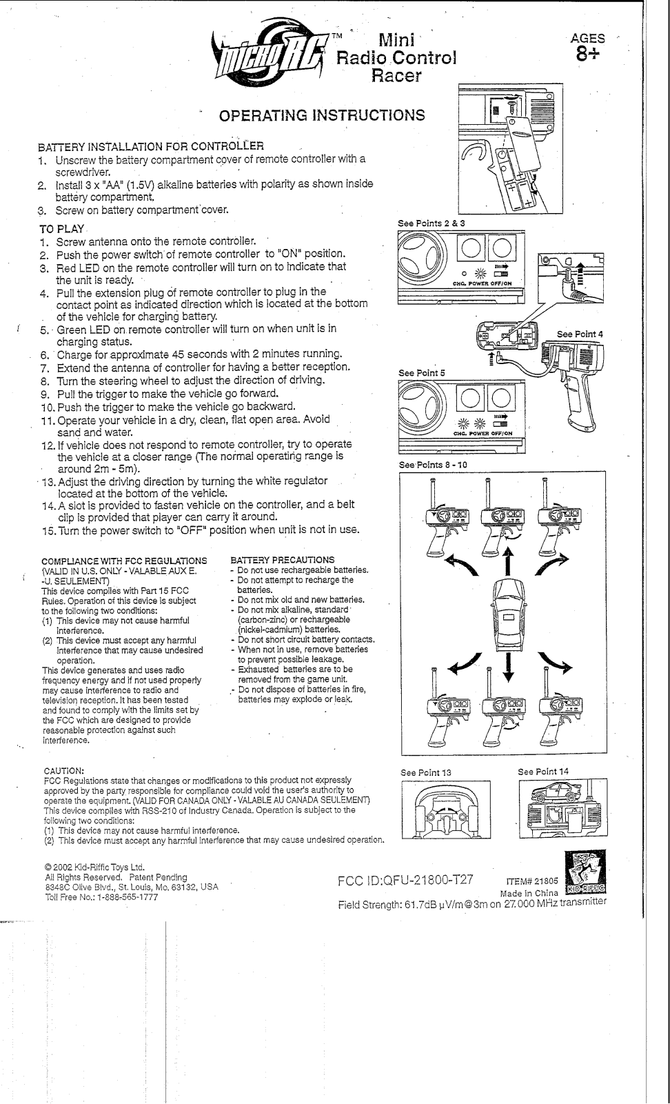 Kid Riffic Toys 21800 T27 User Manual