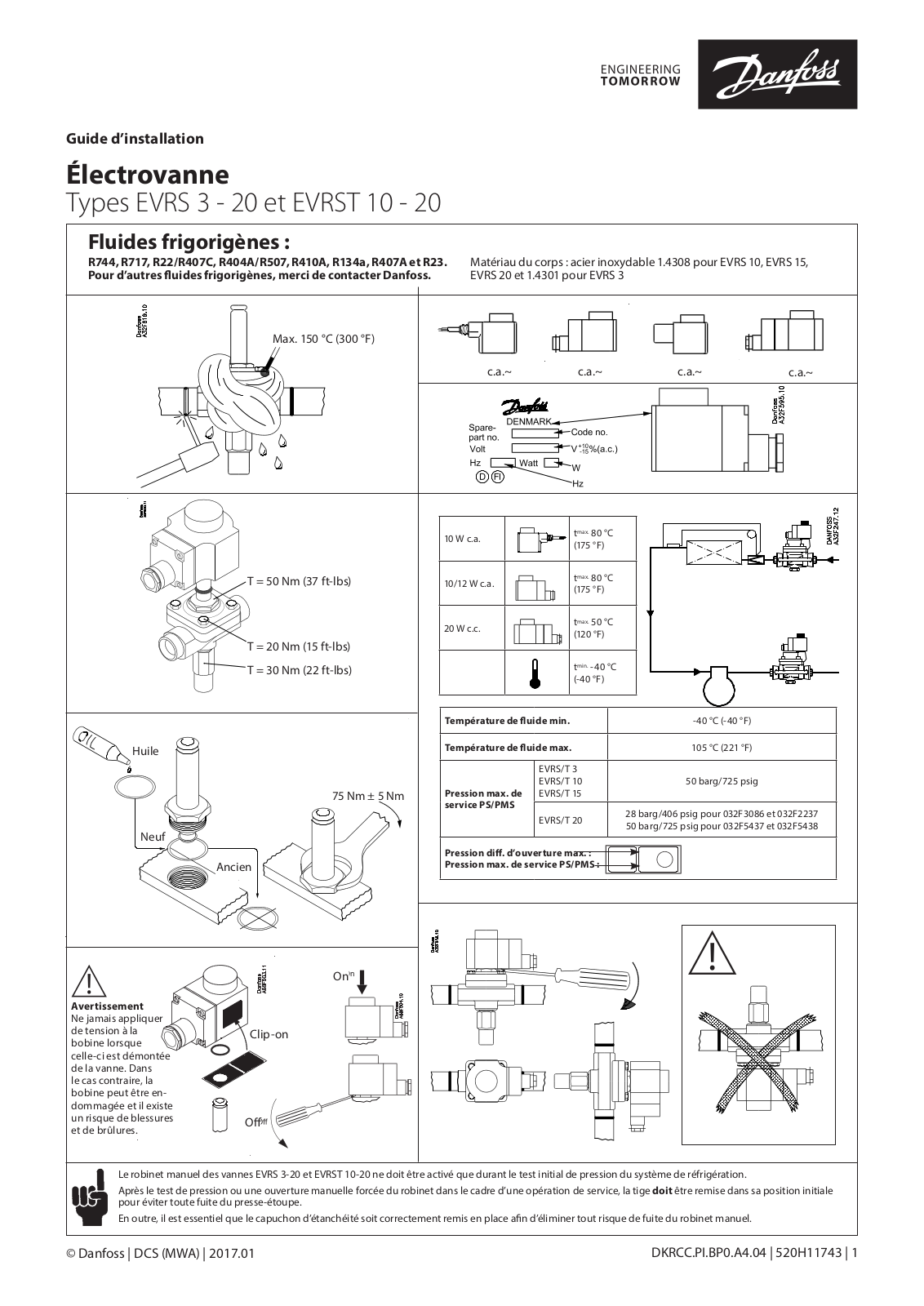 Danfoss EVRS 10, EVRS 15, EVRS 20, EVRS 3 Installation guide