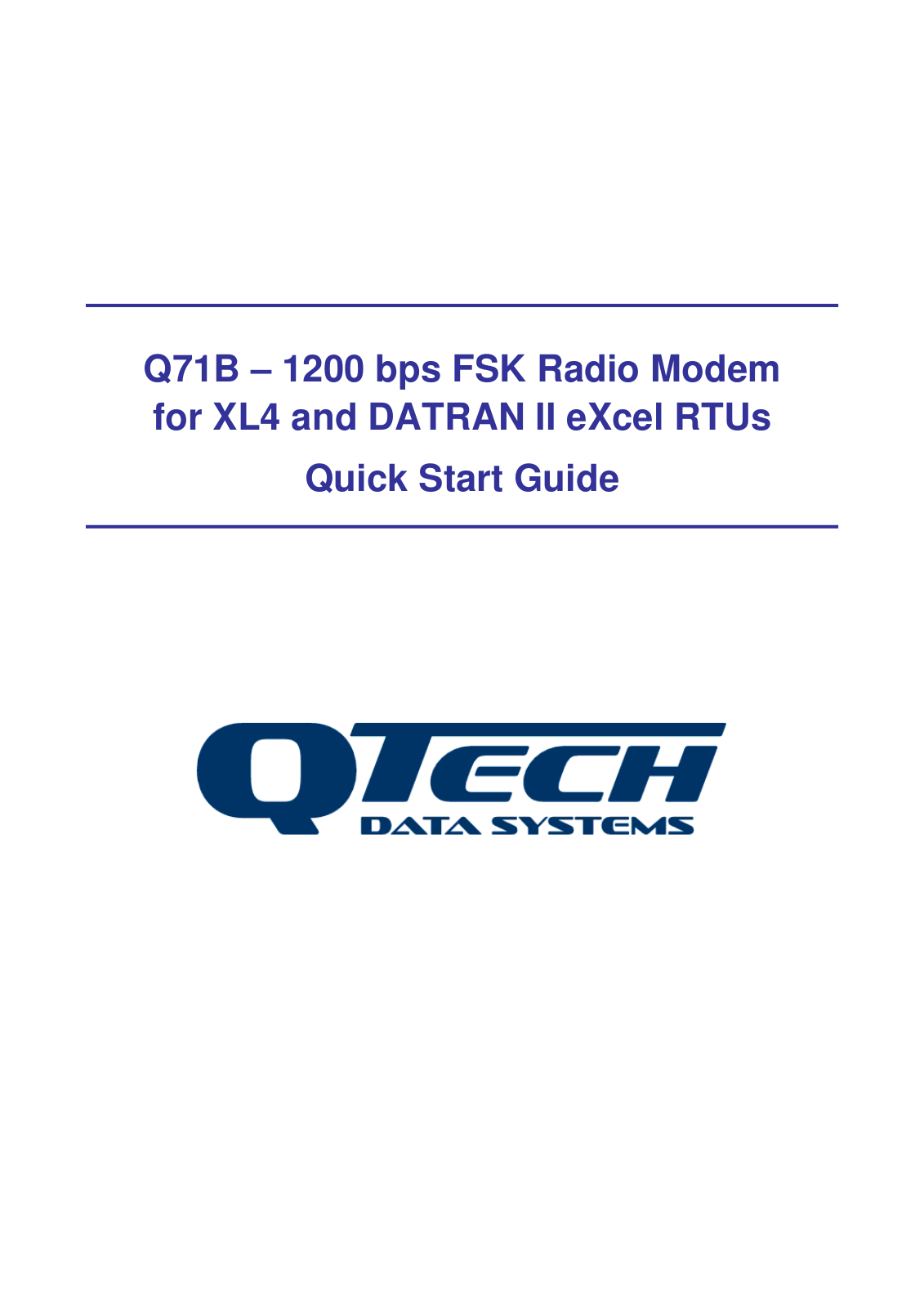 QTech Q71 External 1200bps User Manual